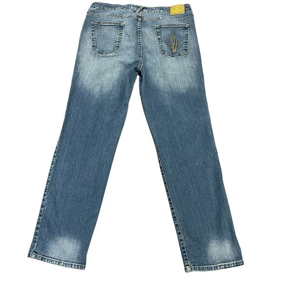 Vintage Y2K Baby Phat Factory Faded and Whiskered Jeans Size 18 - Picture 10 of 14